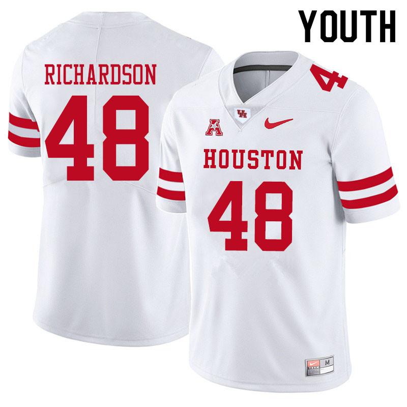 Youth #48 Torrey Richardson Houston Cougars College Football Jerseys Sale-White
